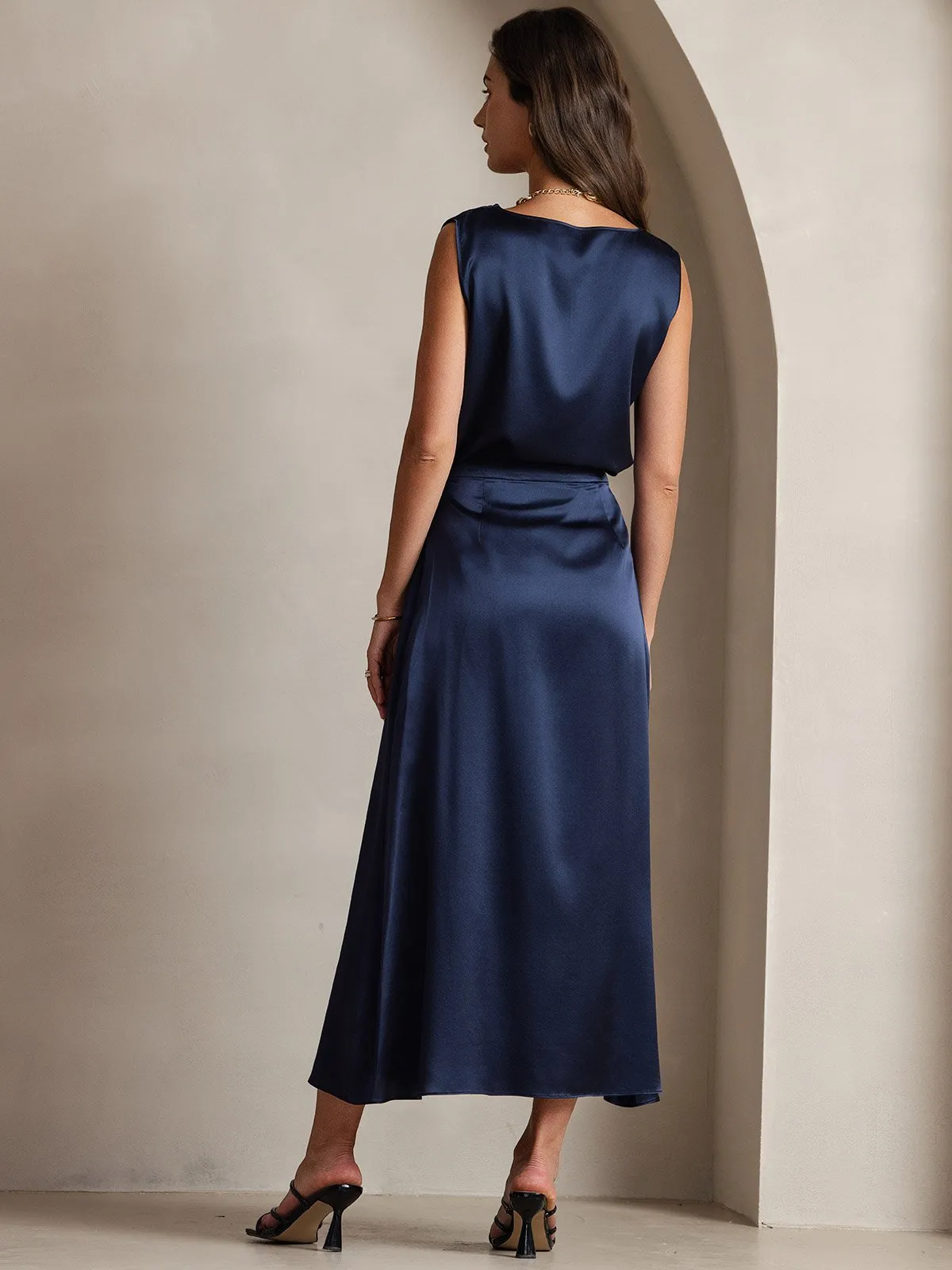 19Momme Silk Classic Maxi Skirt