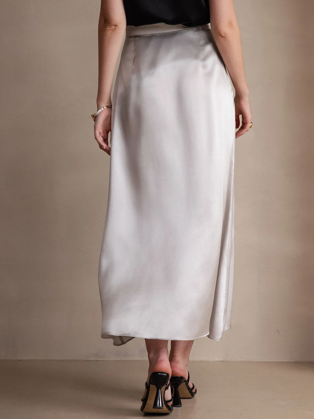 19Momme Silk Classic Maxi Skirt