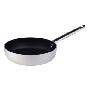 Agnelli Aluminum 5mm Nonstick Deep Straight Fry Pan With Stainless Steel Handle, 12.6-Inches