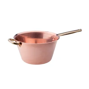 Agnelli Copper Polenta Pot With Brass Handle, 3.6-Quart