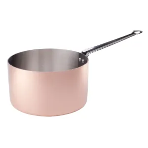 Agnelli Induction Copper 3 Saucepan With Stainless Steel Handle, 1.8-Quart