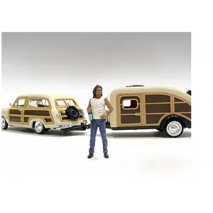 American Diorama Figure 3 - Campers Poly-Resin Material for 1/18 Scale Models