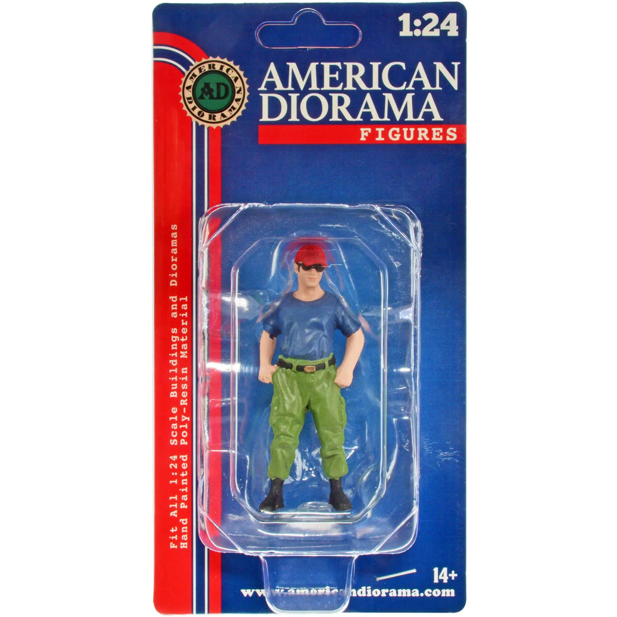 American Diorama Figure - Firefighters Off Duty Polyresin for 1/24 Scale Models