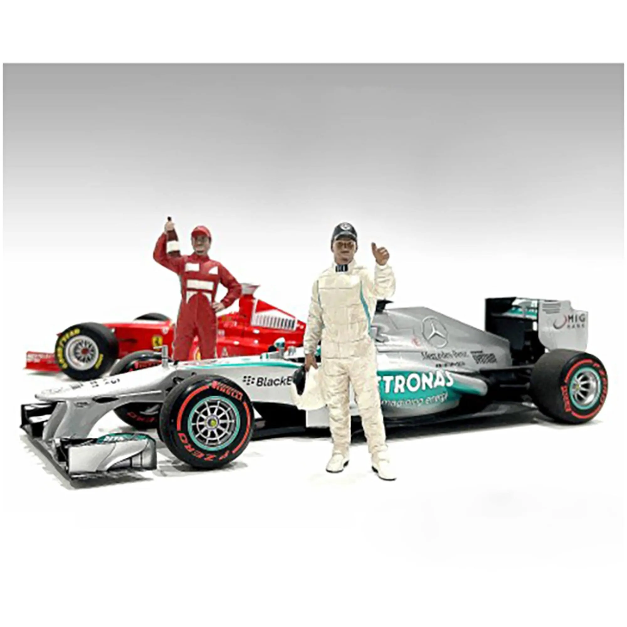American Diorama Figures A and B Set - "Racing Legends" 2000's 1/18 Scale Models
