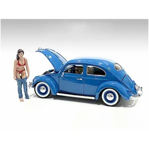 American Diorama Figurine - 3 inch Beach Girl Gina Poly-Resin for 1/24 Scale Models