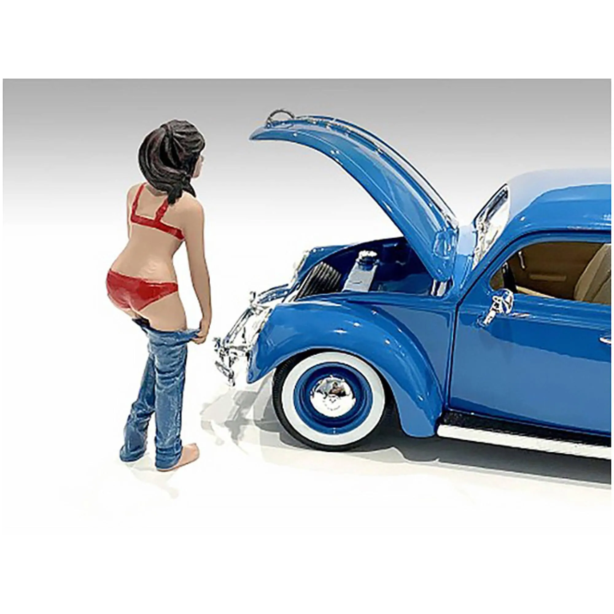 American Diorama Figurine - 3 inch Beach Girl Gina Poly-Resin for 1/24 Scale Models