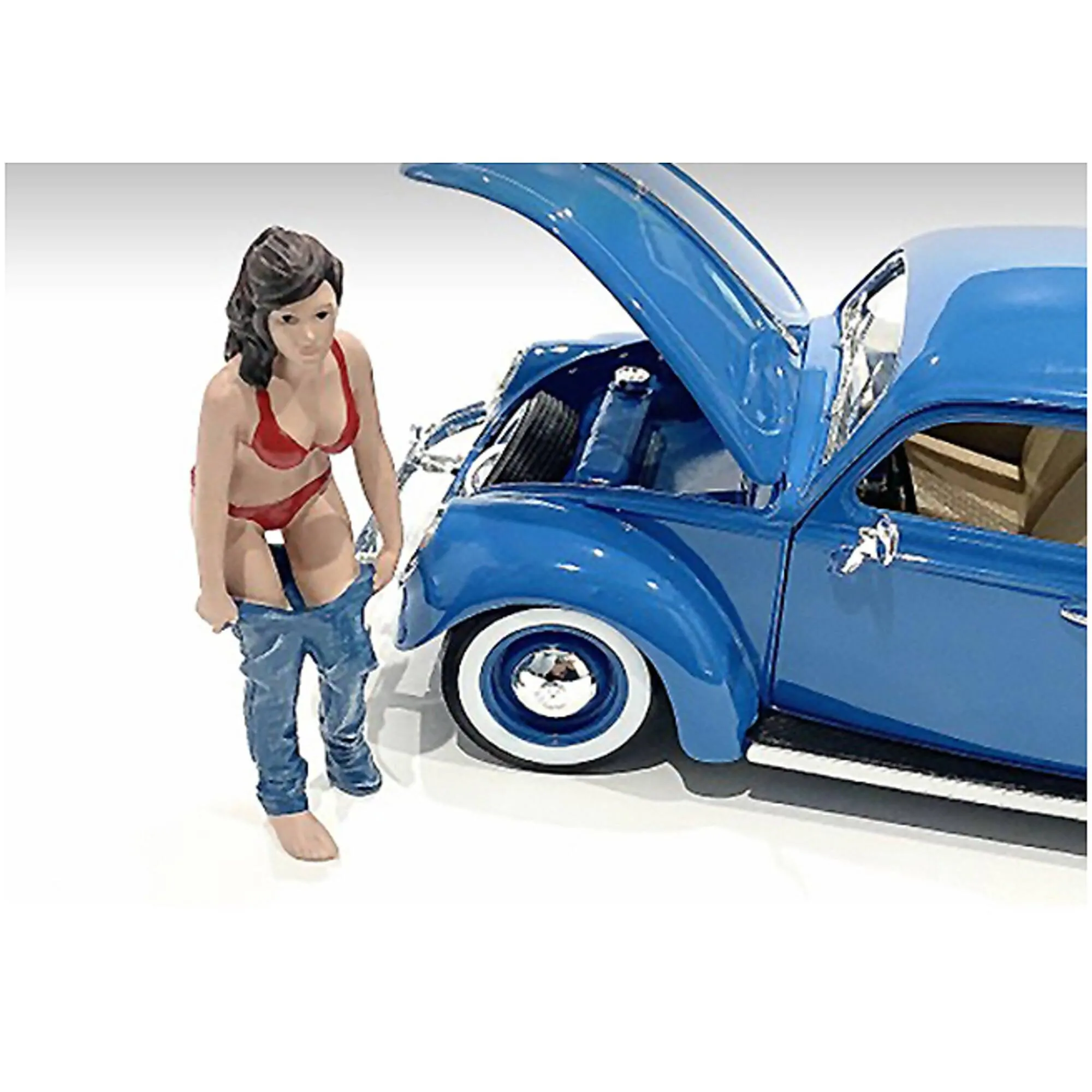 American Diorama Figurine - 3 inch Beach Girl Gina Poly-Resin for 1/24 Scale Models