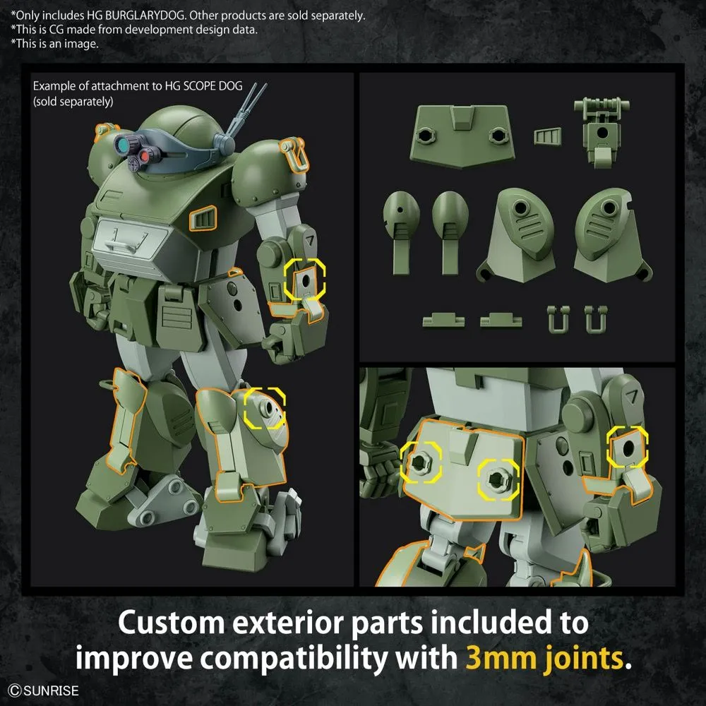 Bandai HG Armored Trooper Votoms: Shining Heresy (1994) ATM-09-DD Burglarydog Model Kit