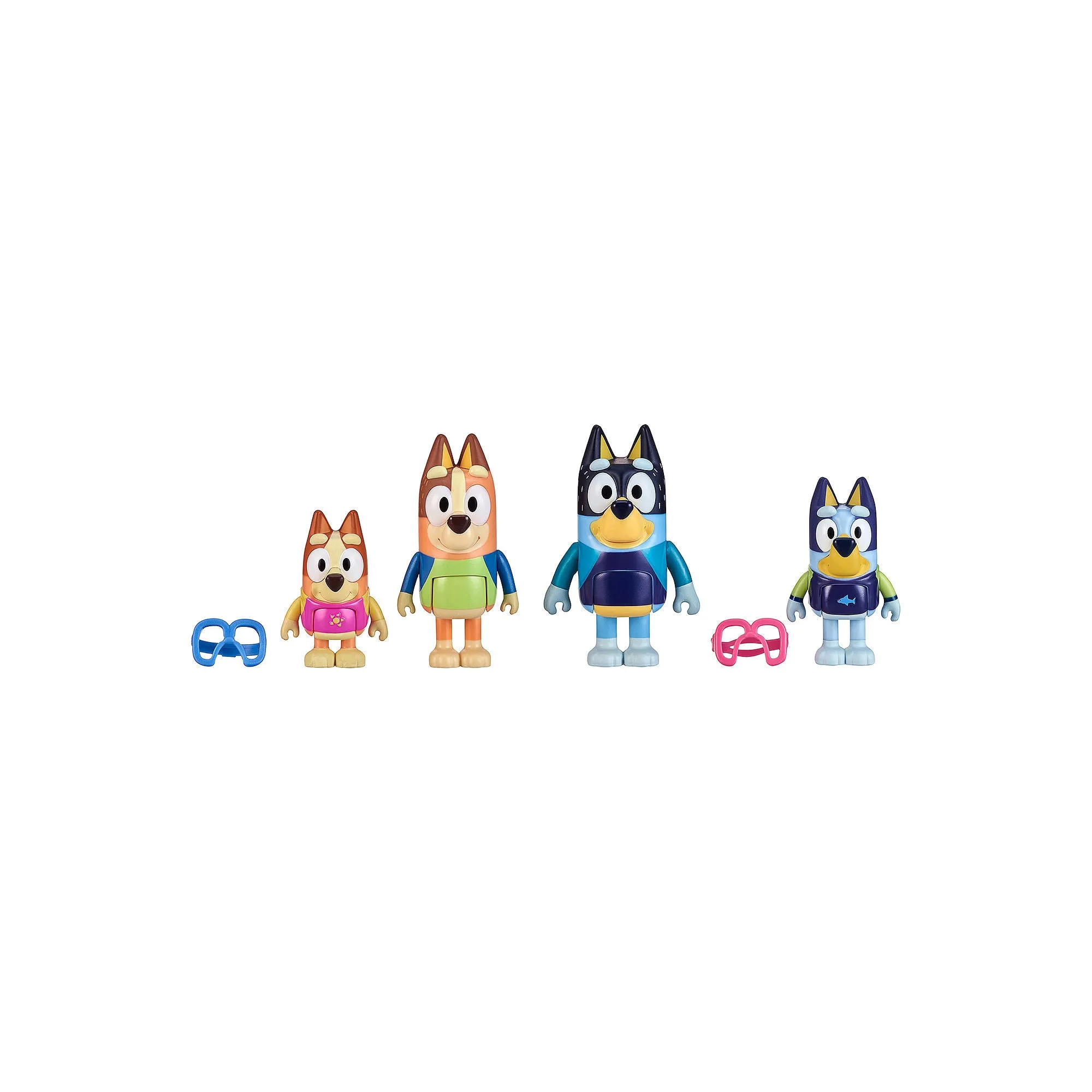 Bluey Beach 4Pk Figures - BEACH ONE SIZE