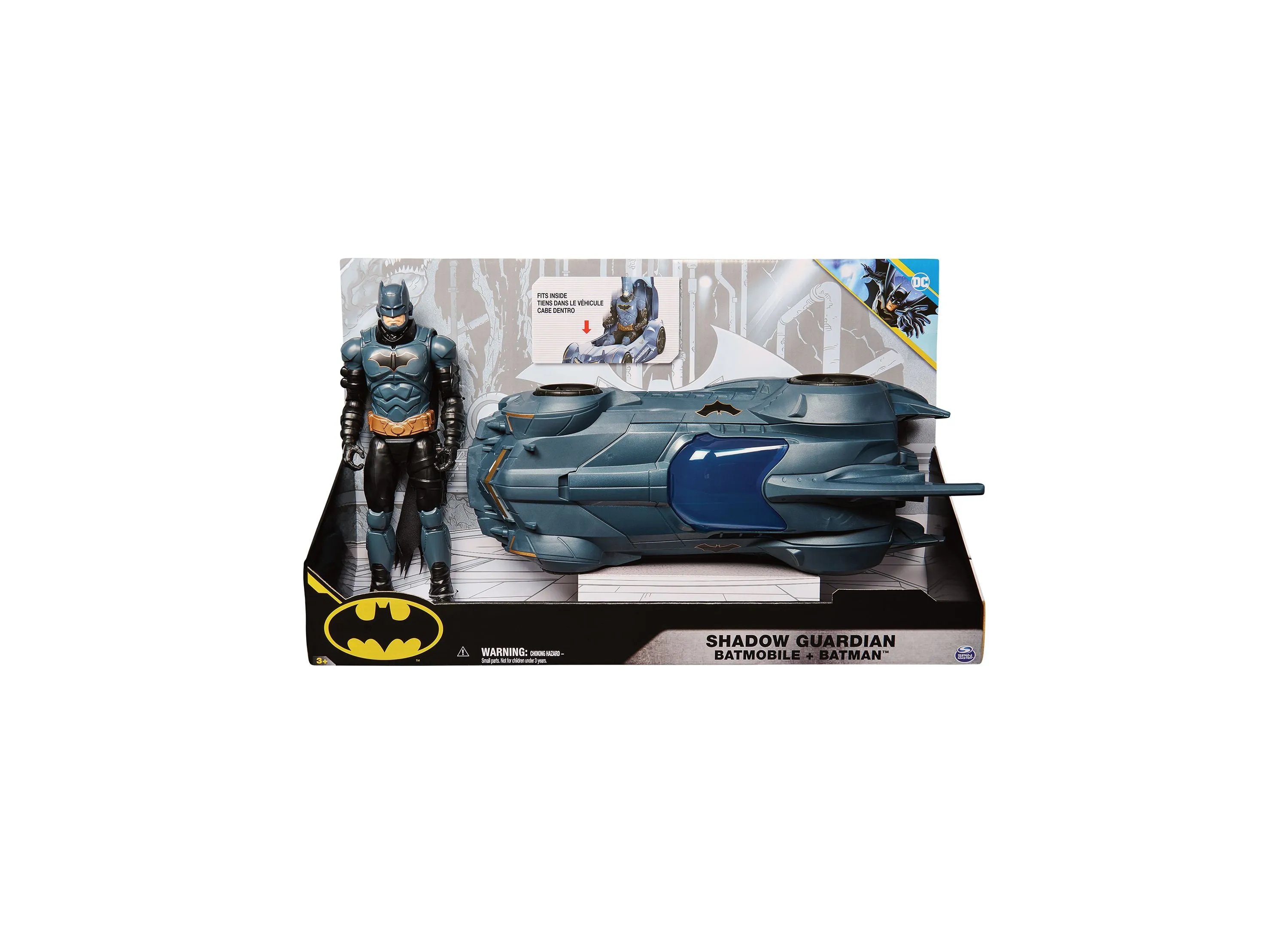 DC Comics Batman 4-Inch Shadow Guardian Batmobile with Action Figure