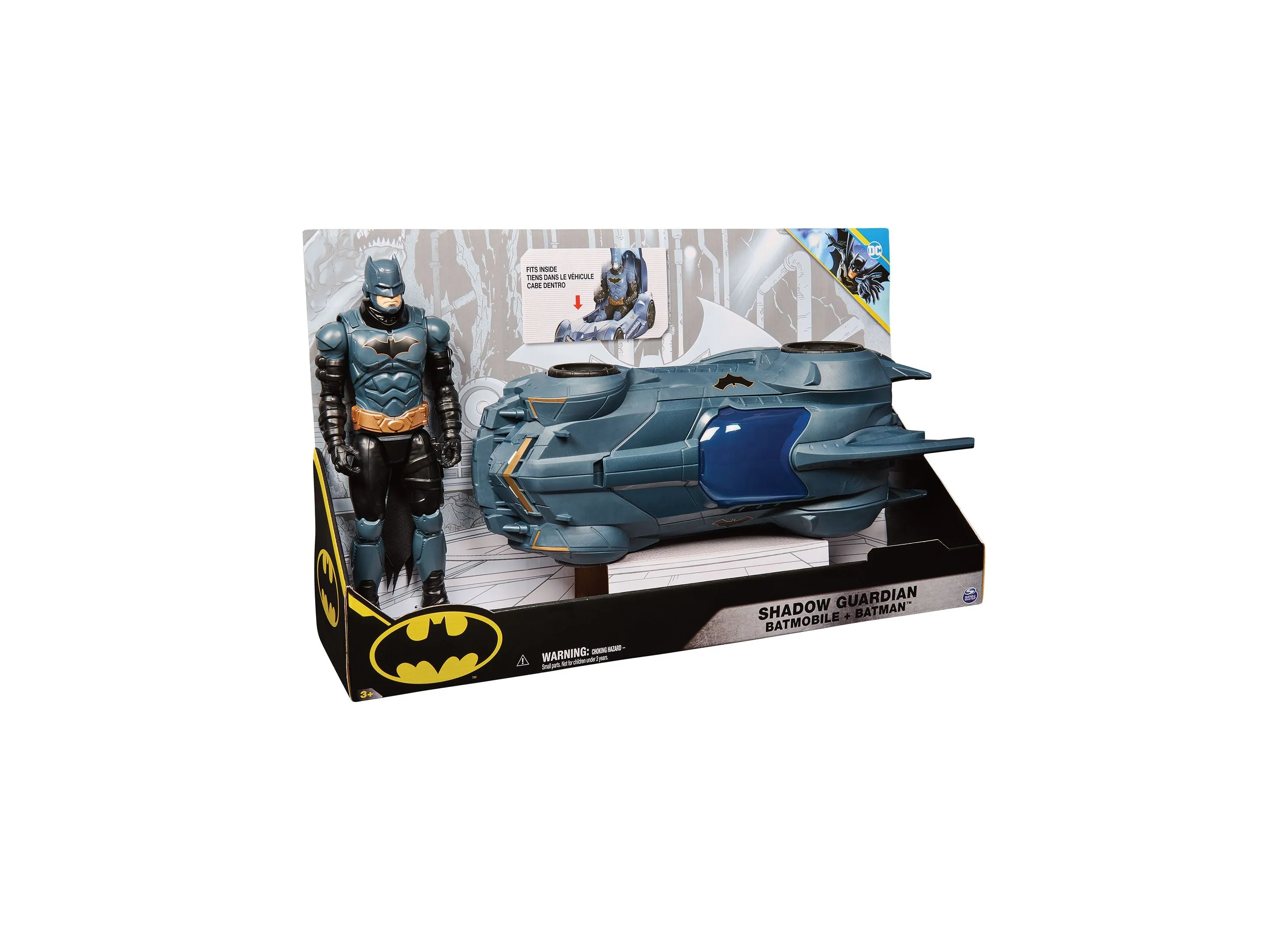 DC Comics Batman 4-Inch Shadow Guardian Batmobile with Action Figure
