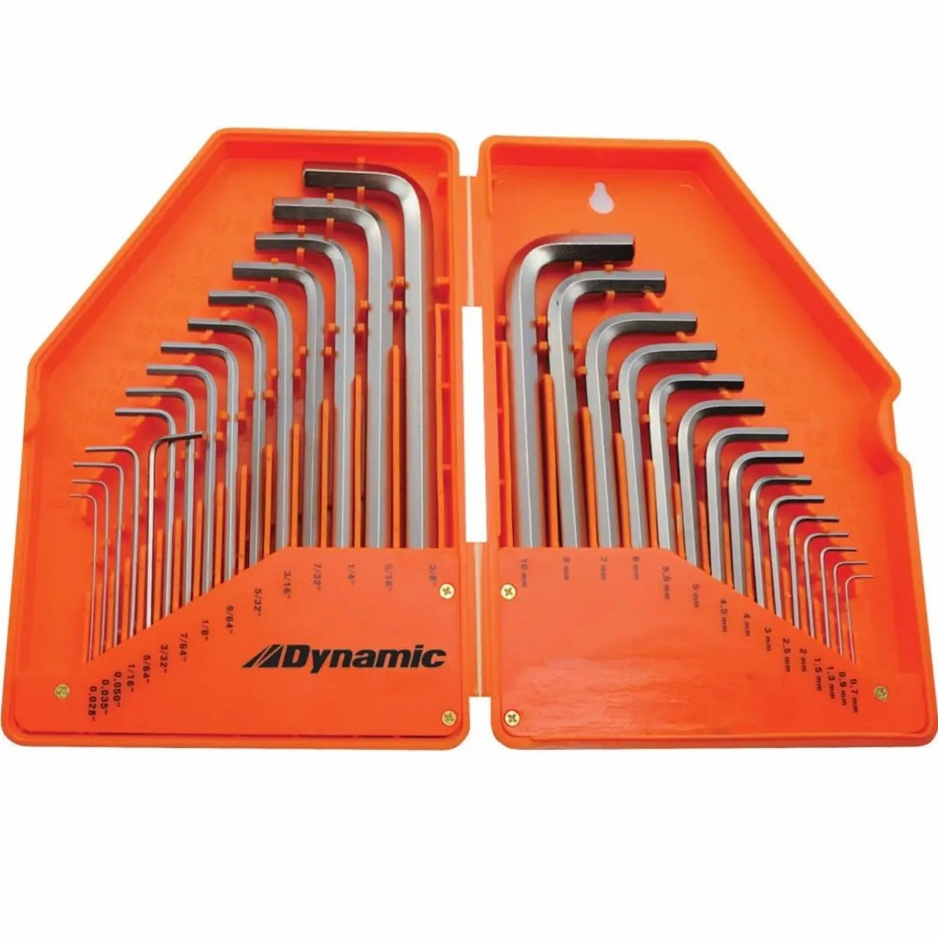 DYNAMIC TOOLS D043206 30 PCS "L-SHAPED" REGULAR HEX WRENCH SET 0.028" - 3/8" / 0.7 - 10MM
