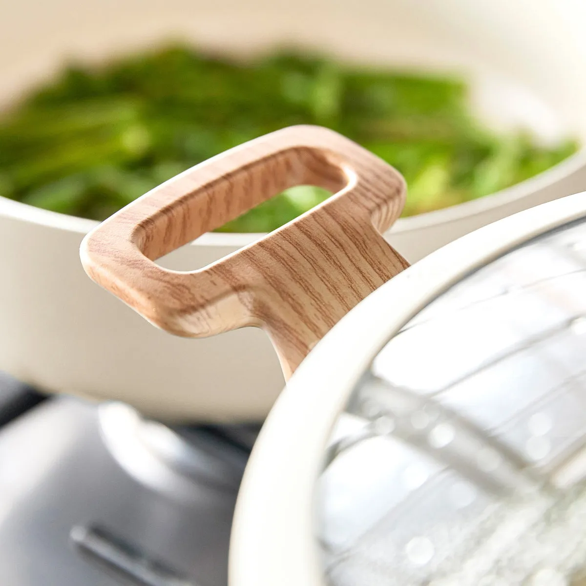 Essence Ceramic Nonstick 10-Piece Cookware Set | Cream