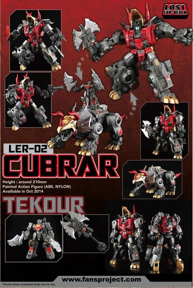 Fansproject Lost Exo Realm LER-02 Cubrar and Tekour Action Figures