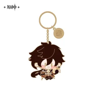 Genshin Impact Metal Charm Collection Chibi Character Series - Zhongli