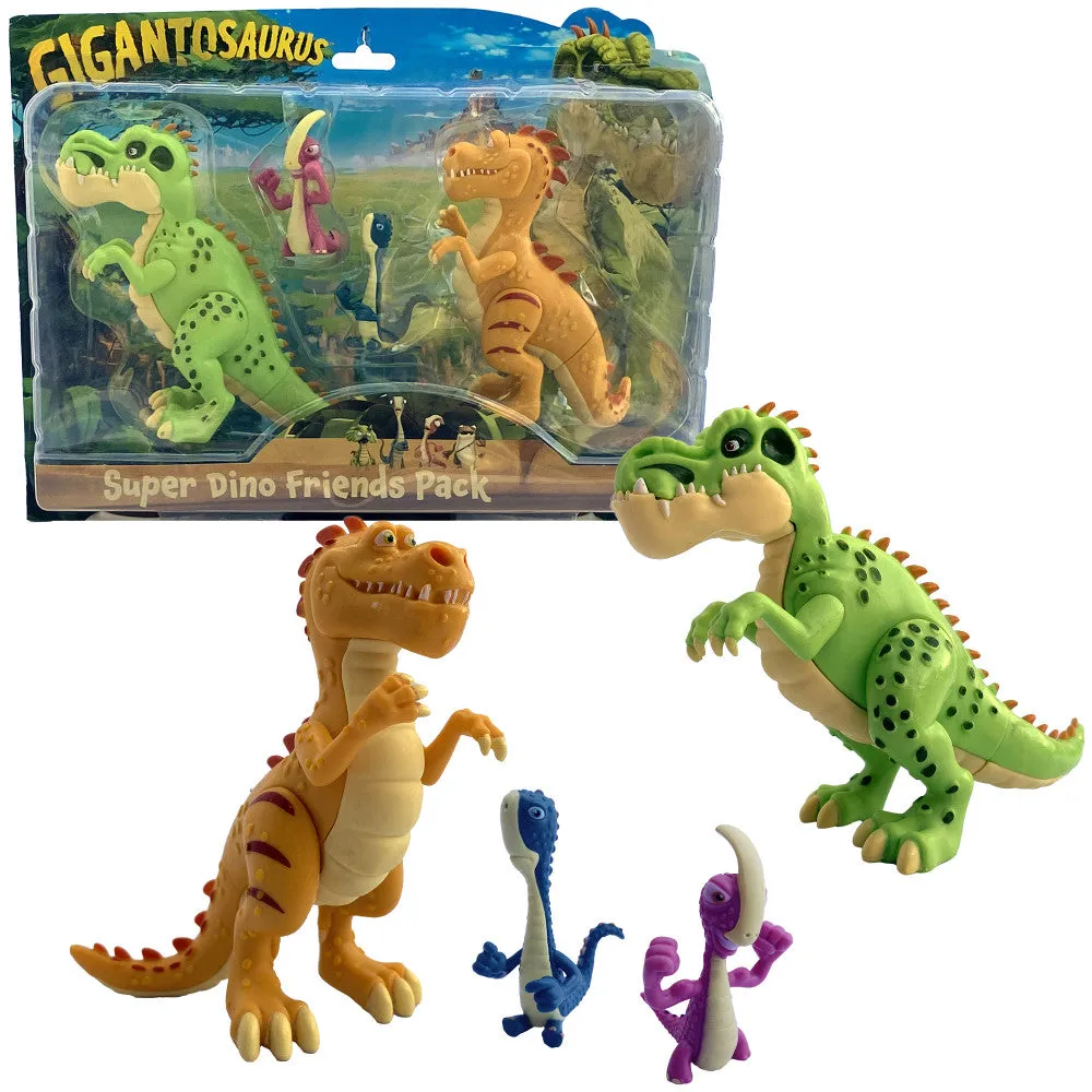 Gigantosaurus Super Dino Friends Action Figure Pack - 4 Piece Set