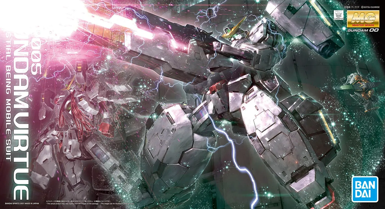 Gundam 1/100 MG Gundam 00 GN-005 Gundam Virtue / GN-004 Nadleeh Mobile Suit Model Kit
