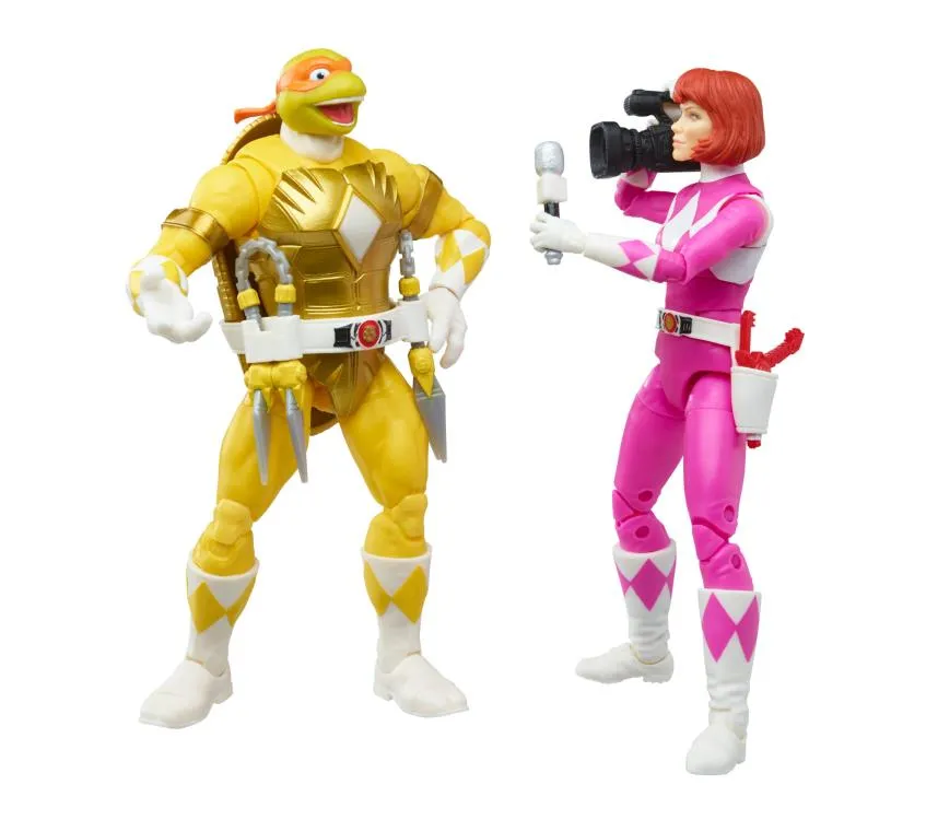 Hasbro Lightning Collection Mighty Morphin Power Rangers X Teenage Mutant Ninja Turtles Morphed April O'Neil & Morphed Michelangelo Action Figure