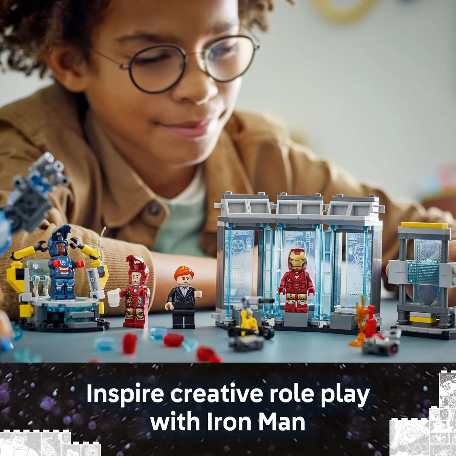 Lego 76315 - Marvel Iron Man's Laboratory: Hall of Armor