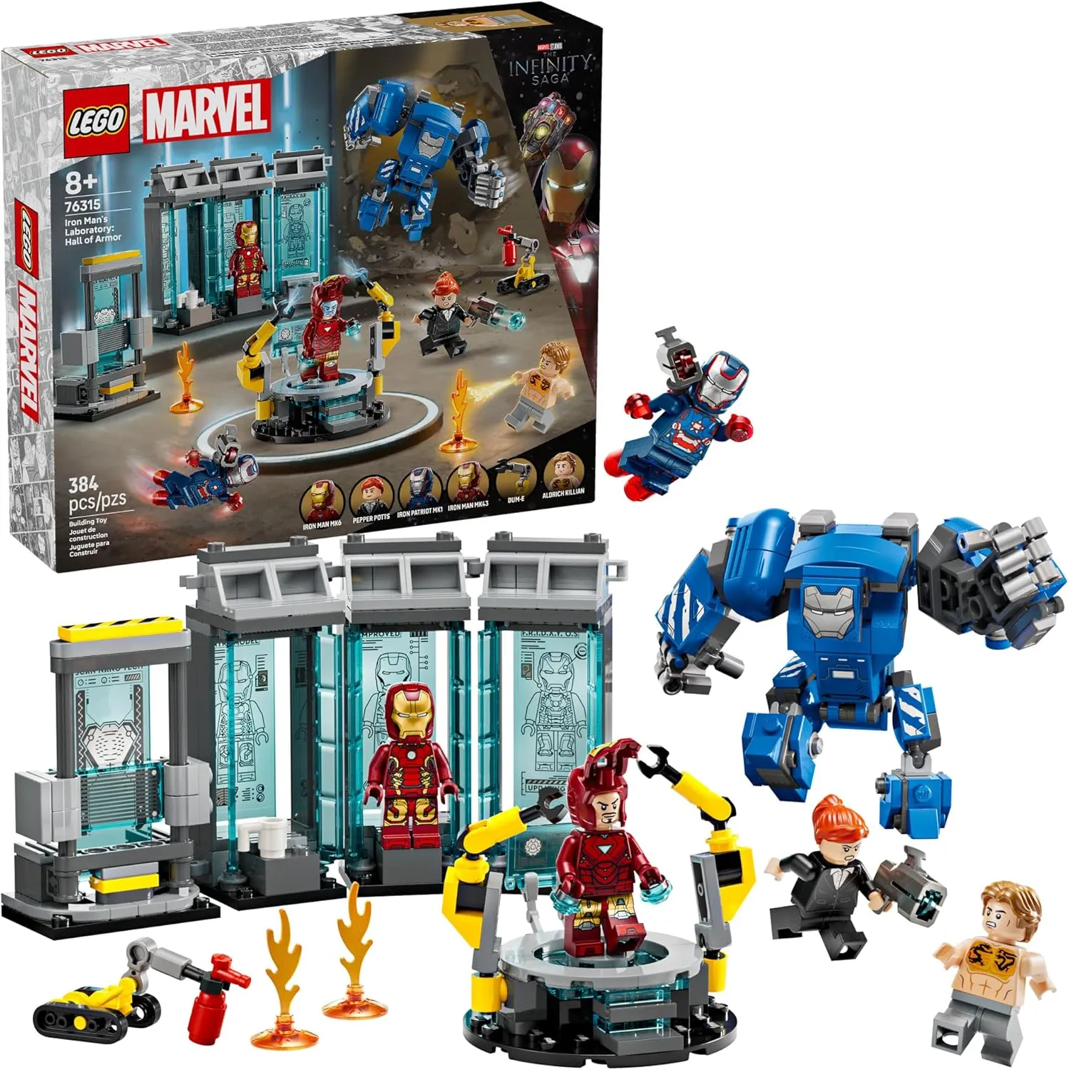 Lego 76315 - Marvel Iron Man's Laboratory: Hall of Armor