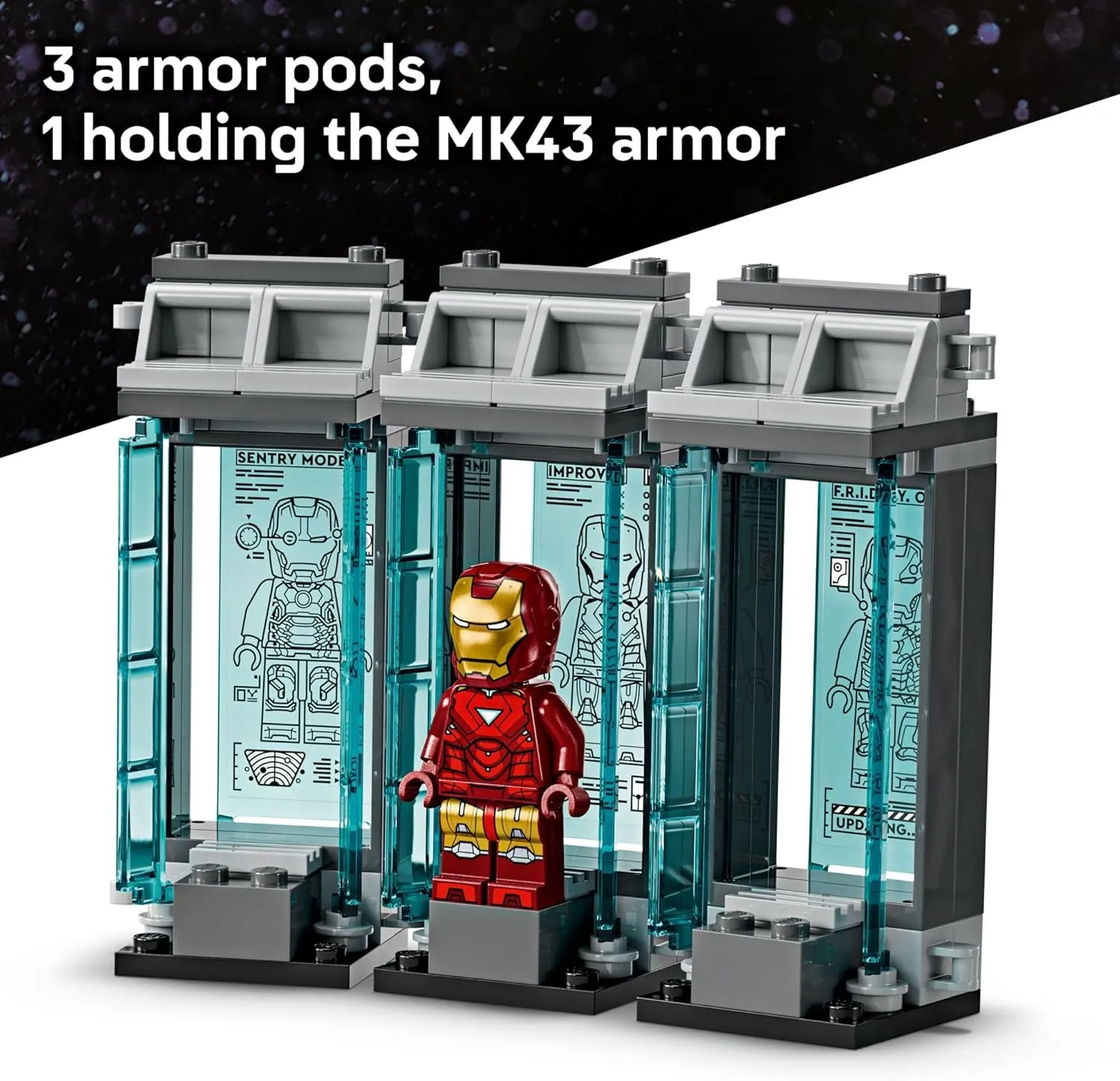 Lego 76315 - Marvel Iron Man's Laboratory: Hall of Armor