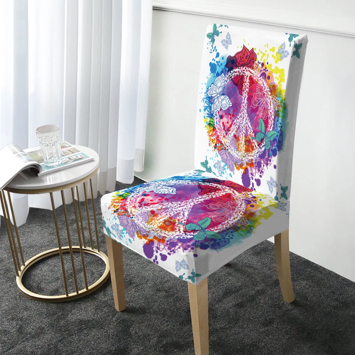 Peace on the Beach Chair Cover