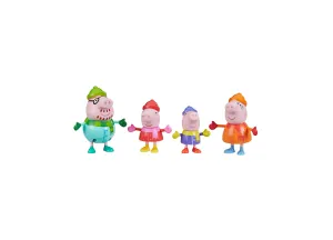Peppa Pig Family Wintertime 4-Pack Posable Figures with Accessories