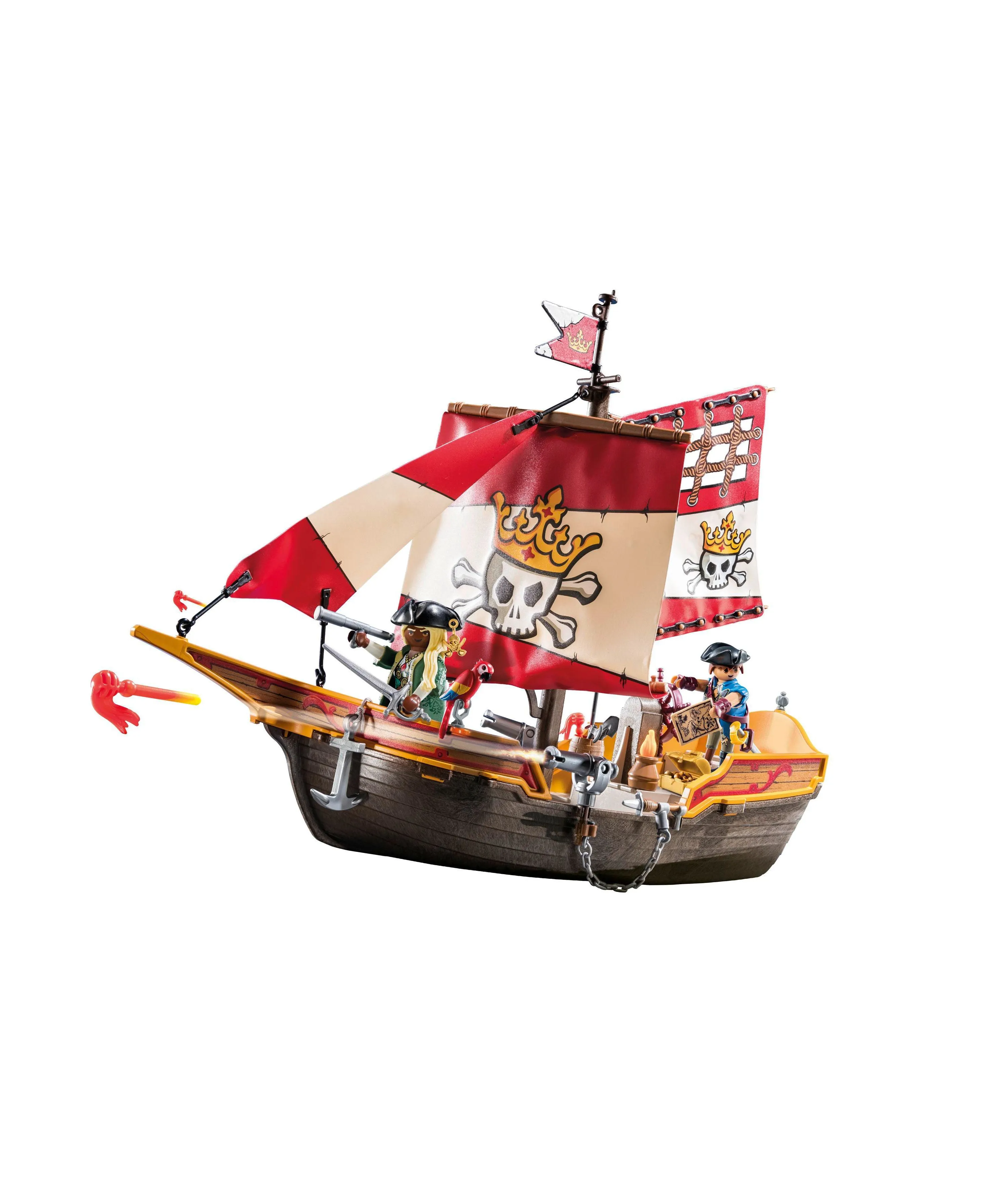PLAYMOBIL Pirates Series - Pirate Ship Playset with Adventure Filled Accessories